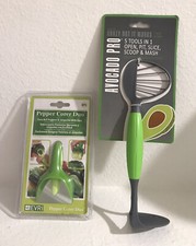 Avocado Pro 5-in-1 Multi-Tool Avocado Slicer Scoop + Pepper Corer Duo