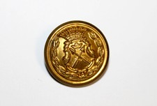 RARE BOUTON UNIFORME MILITAIRE - EMBLEME FLECHES CROISÉE COURONNÉ LAURIER D:20mm