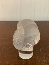 Chouette mate en cristal Lalique