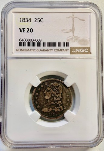 1834 capped bust silver - 1834,