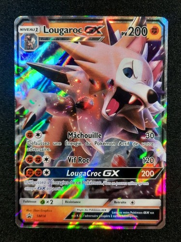Carte pokémon lougaroc gx - pokémon, :