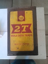 BIDON HUILE  SHELL 2 TEMPS - Deux Temps - 10 L ??? - garage Automobile Moto 