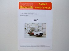 Catalogue, brochure, camion, truck, benne Decauville, Unic Dailly 1980 Iveco