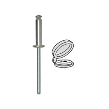 rivet épanoui chapo® blanc ø 4 x 16 mm plaque d'immatriculation Restagraf