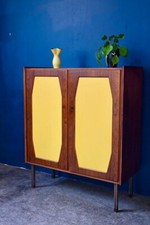 Highboard, buffet ou enfilade haute en palissandre design vintage moderniste sca