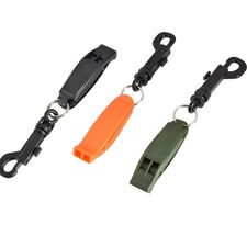 Sifflet de survie en plastique avec trou de lanière pour camping randonnée usa