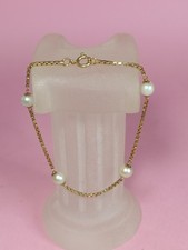 bracelet or 18 carats Maille Vénitienne Et Perles De Culture