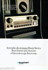 PUBLICITE ADVERTISING  016  1981  Blaupunkt autoradio éléctronique Haute Stéréo