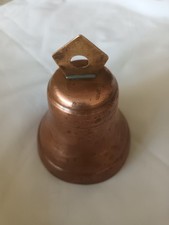 Cloche ancienne cuivre laiton 12cms de haut 9 de base