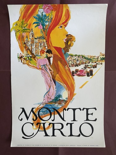 Affiche originale monaco - affiche,