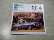 CARTE FICHE AUTO RENAULT 12