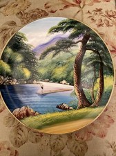 Vtg Japan Kutani China Handpainted Wall Plate