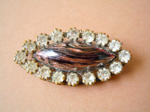Vintage broche laiton - broche,