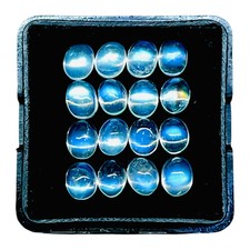 16 Pièces Naturel Bleu Feu Pierre de Lune 5x4mm Ovale Cabochon non Traité Perdre