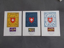 CARTES POSTALES.TIMBRES.SUISSE.ANNIVERSAIRE DE LA POSTE FEDERALE.1949.