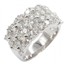 BIJOUX Bague Diamant Or Blanc 18KWG Occasion Femme Taille US 7,5