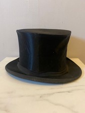 CHAPEAU HAUT de FORME - PLIANT / PLIABLE - Chapelier en SOIE vintage taille 55