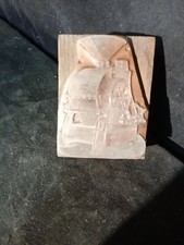 Matrice D'impression Cuivre Sur Bois . Machine  Agricole(Broyeur?) .Début XXeme