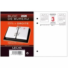 Calendrier 2026 Bloc de bureau