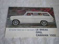 Opel Kadett Le Break Caravan 1000 années 60 brochure voiture version française GM