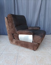 Fauteuil vintage en cuir et métal chrome