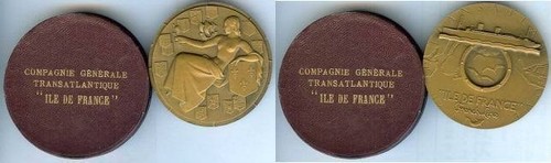 Médaille table paquebot - de,