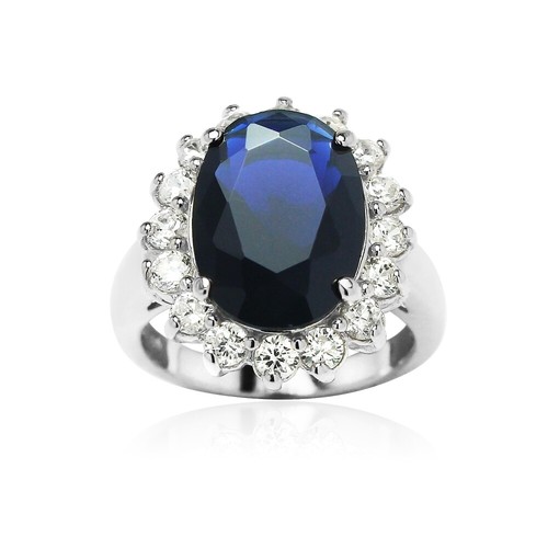 Argent sterling bleu foncé - argent,