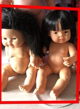 Lot de magnifiques poupées asiatiques Miniland Gordi de Paola Reina avec défauts