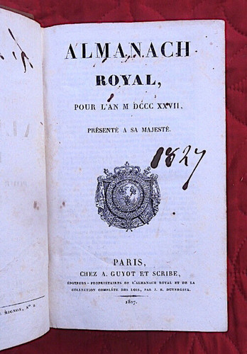 Almanach royal 1827 guyot - 1827, et