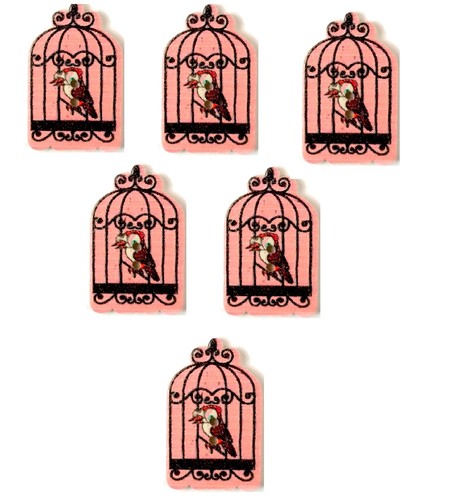 Lot boutons bois cage - boutons, :