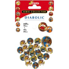 Billes + calot - Diabolic - Jeu de récréation - Filet de 21 billes