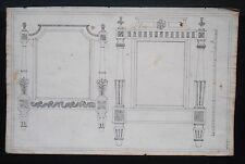 Paire de dessin d’ébéniste