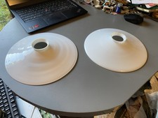 Paire ancien abat jour verre