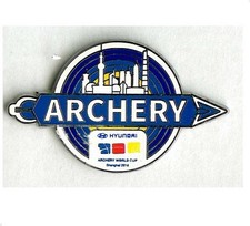 Pin's tir à l'arc archery world cup Coupe du Monde Shangai 2018 Hyundai