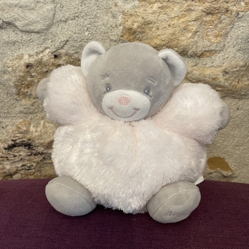 Doudou boule ours gris plume - ours,