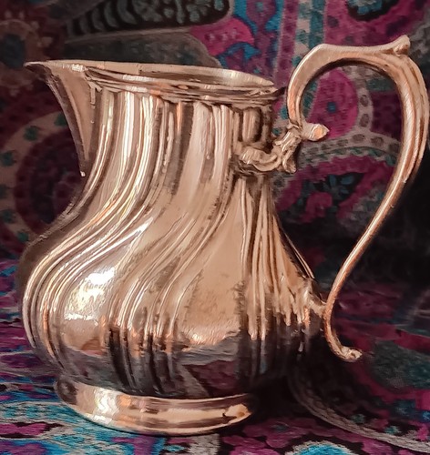 Pot lait métal argenté - métal,