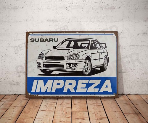 Plaque métal vintage subaru - plaque,