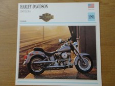 HARLEY-DAVIDSON 1340 fat boy .E.U. 1991 Fiche Moto Classic Motorcycle Card