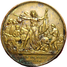 #16409 - Jeton de présence Souvenir du Siège de Paris 1870 médaille TTB+