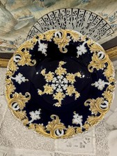 Plat En Relief Doré En Porcelaine Meissen Premier Choix