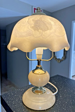 Lampe de table vintage en albâtre hauteur 35 cm