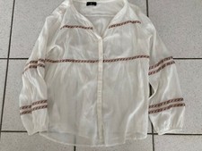 Blouse One Step coton blanc broderies taille 44 neuve
