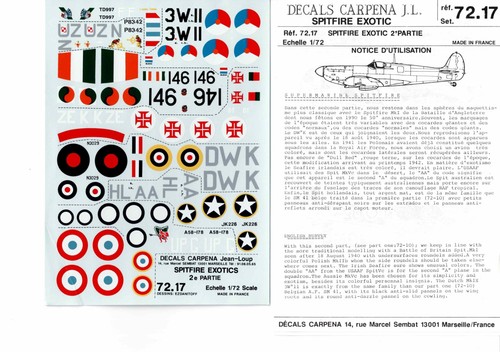 Carpena decals 72 - 1/72, 72.17