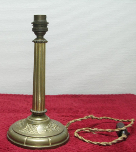 Ancien pied lampe laiton - ancien,