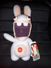 LD / Peluche Lapin Cretin Neuf Blanc Sonore Jemini Avec Etiquette Tbe 30 Cm