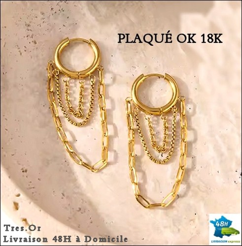 Plaqué k boucles - plaquÉ, or