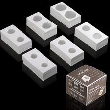 300PCS Coin Flips 2x2 Pouces Poches 6 Tailles Porte-pièces en Carton Coin Alb...