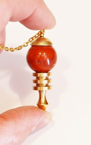 Pendule jaspe rouge flamme - pendule,