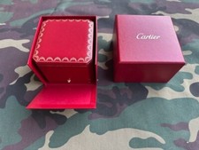 CARTIER  Écrin Coffret Rouge pour Bague Box Red 9 x 9 et h 7 cm et sa Surboîte