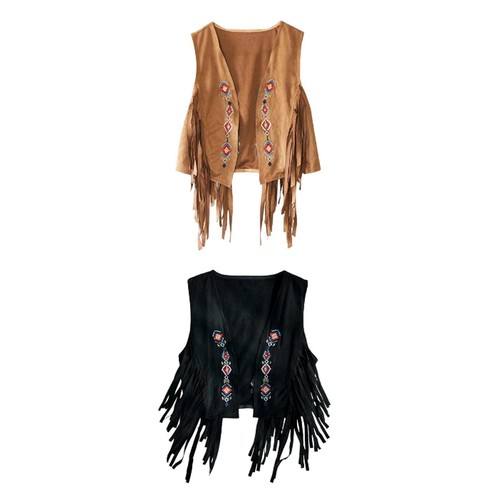 Gilet franges pour femme - à,